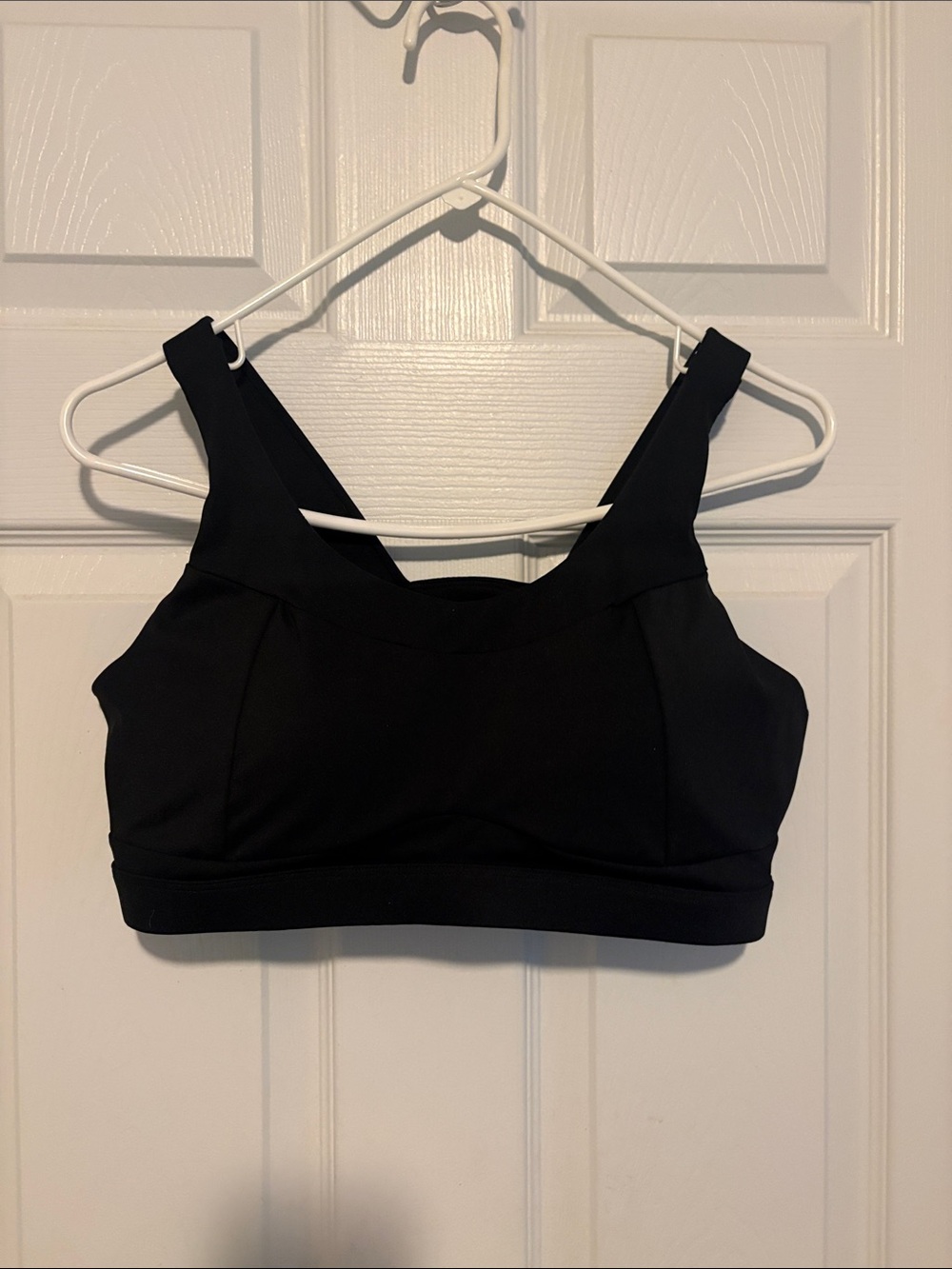 Running Girl Black Women's Sports Bra - Comfortable Support pads sewn in